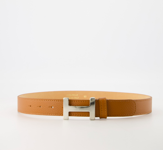 Herme Look A Like Belt Camel